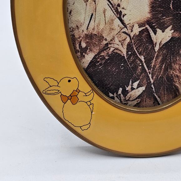 Vintage Oval Picture Frame - Easter Rabbit Decor Nursery Accent Fits 3x4 Photo - Picture 3 of 10